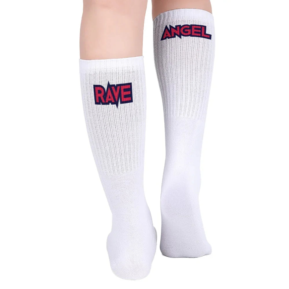 Rave Angel Unisex Breathable Stockings White