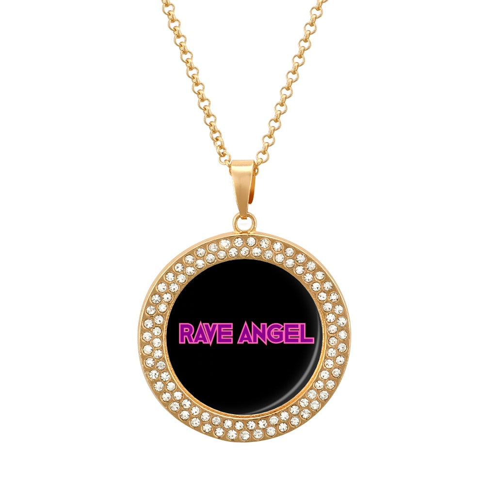 Rave Angel  Gold  Necklace