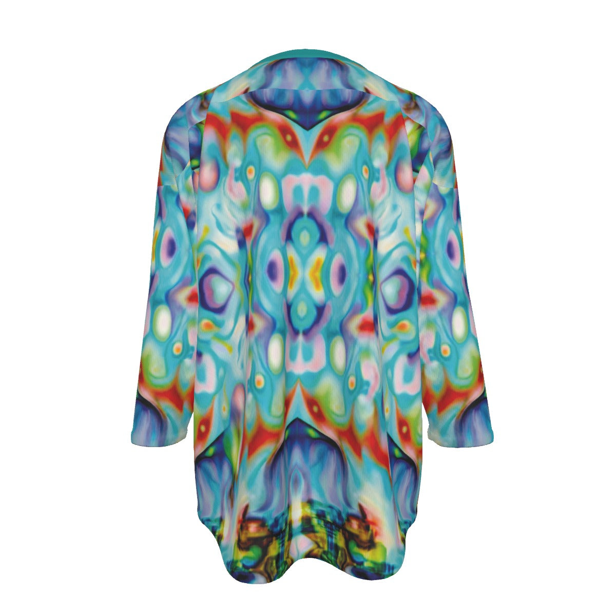 Colorful tie-dye jersey on a white background