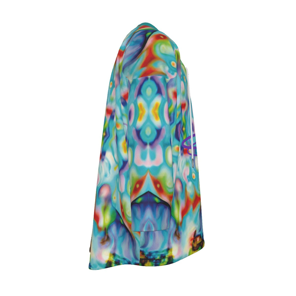 Colorful tie-dye jersey on a white background