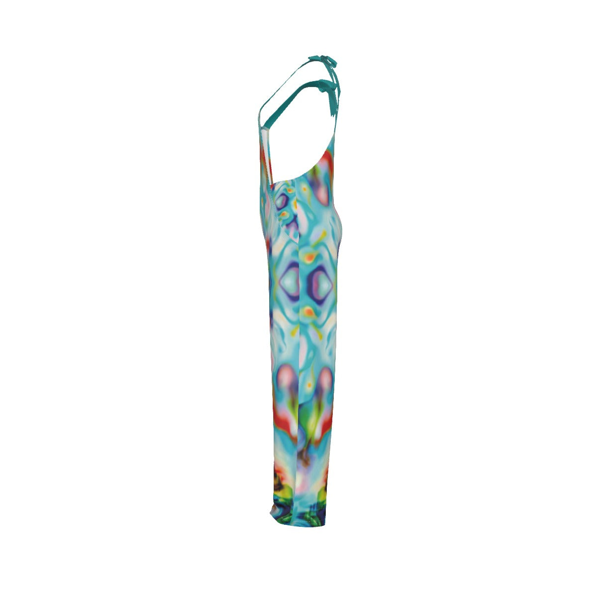 Colorful swimsuit with a pattern on a white background