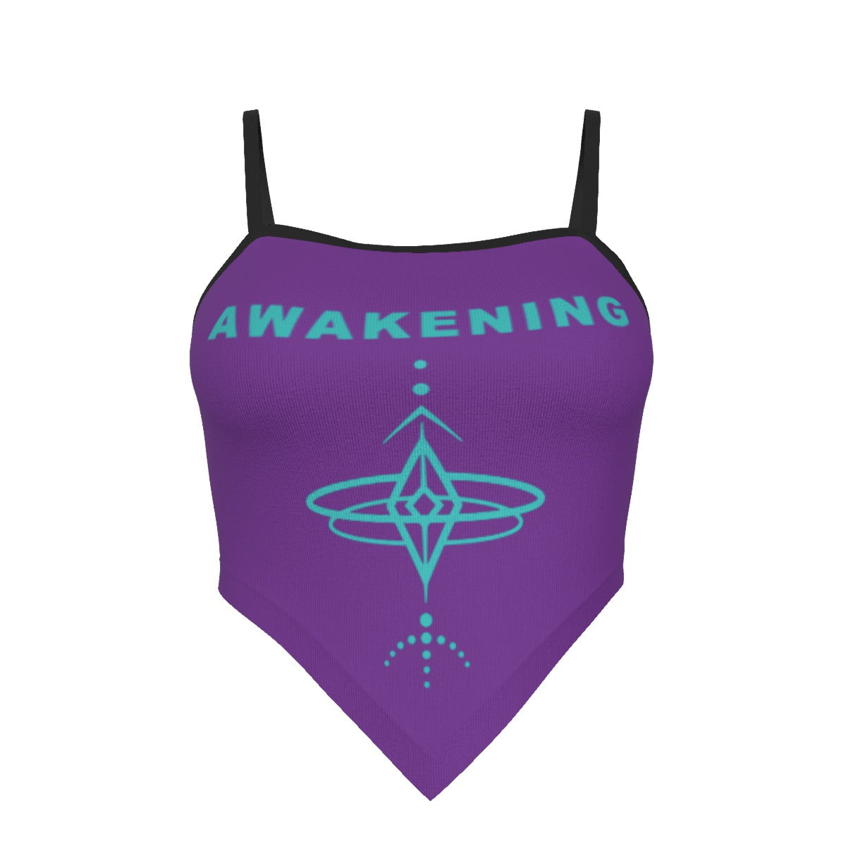 Purple tank top with 'AWAKENING' text and symbol on a white background