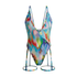 Multicolored swimsuit on a white background