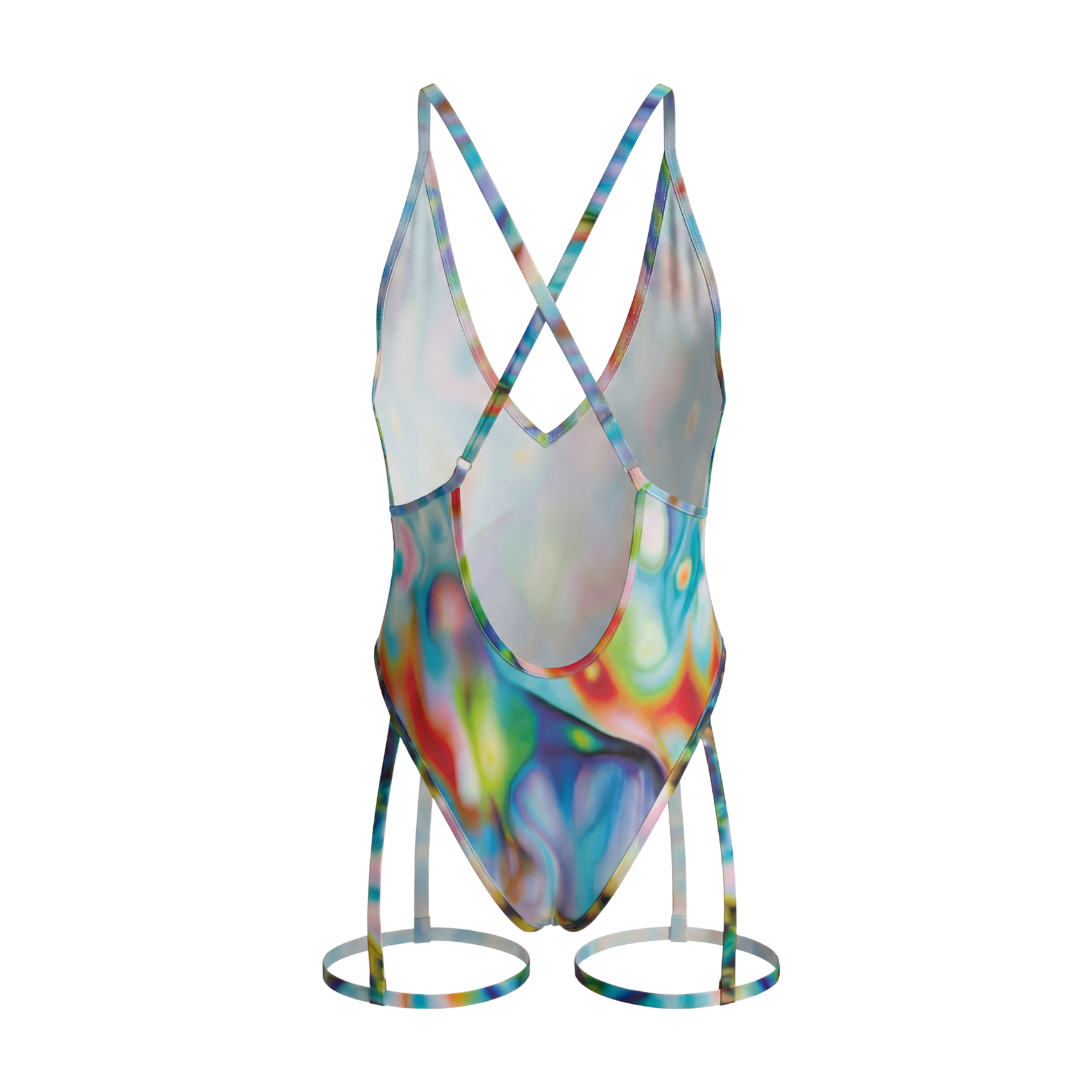 Colorful swimsuit on a white background