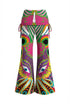 Colorful patterned pants on a white background