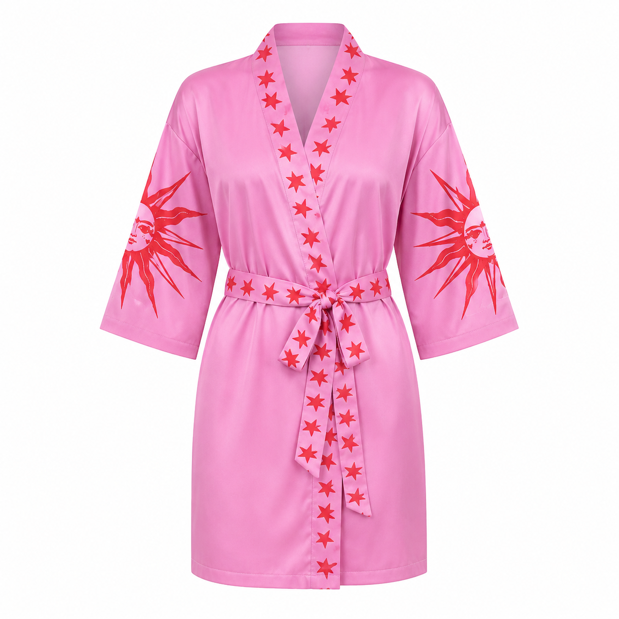 Cosmic Lady Satin Kimono