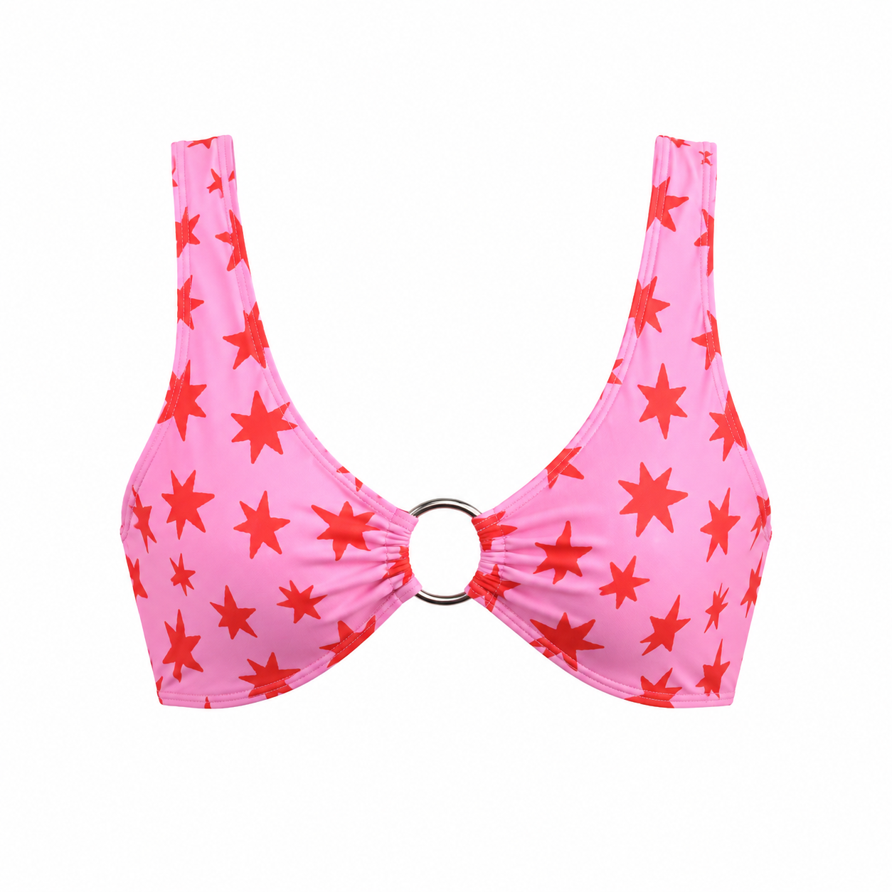 Cosmic Lady Women's Ring Front Bralette Bikini Top