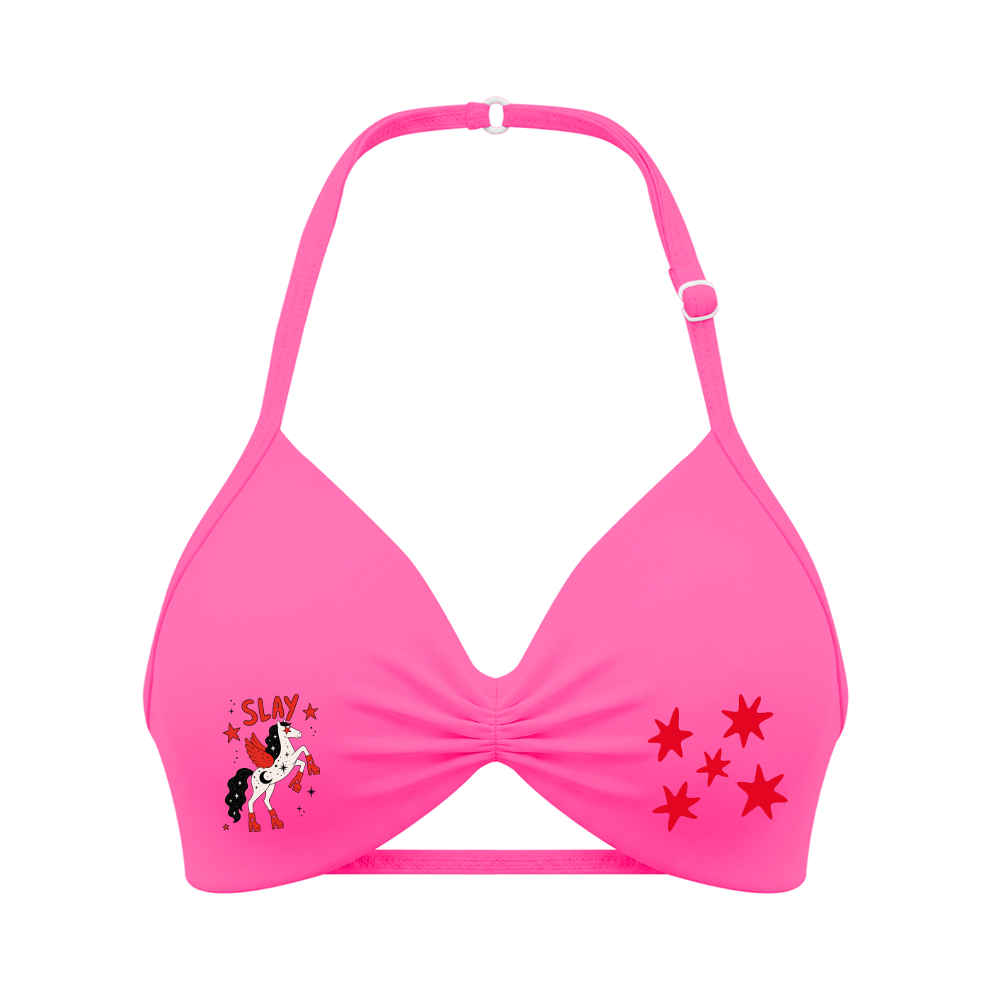 Cosmic Lady Women’s Ruched Halter-Neck Top