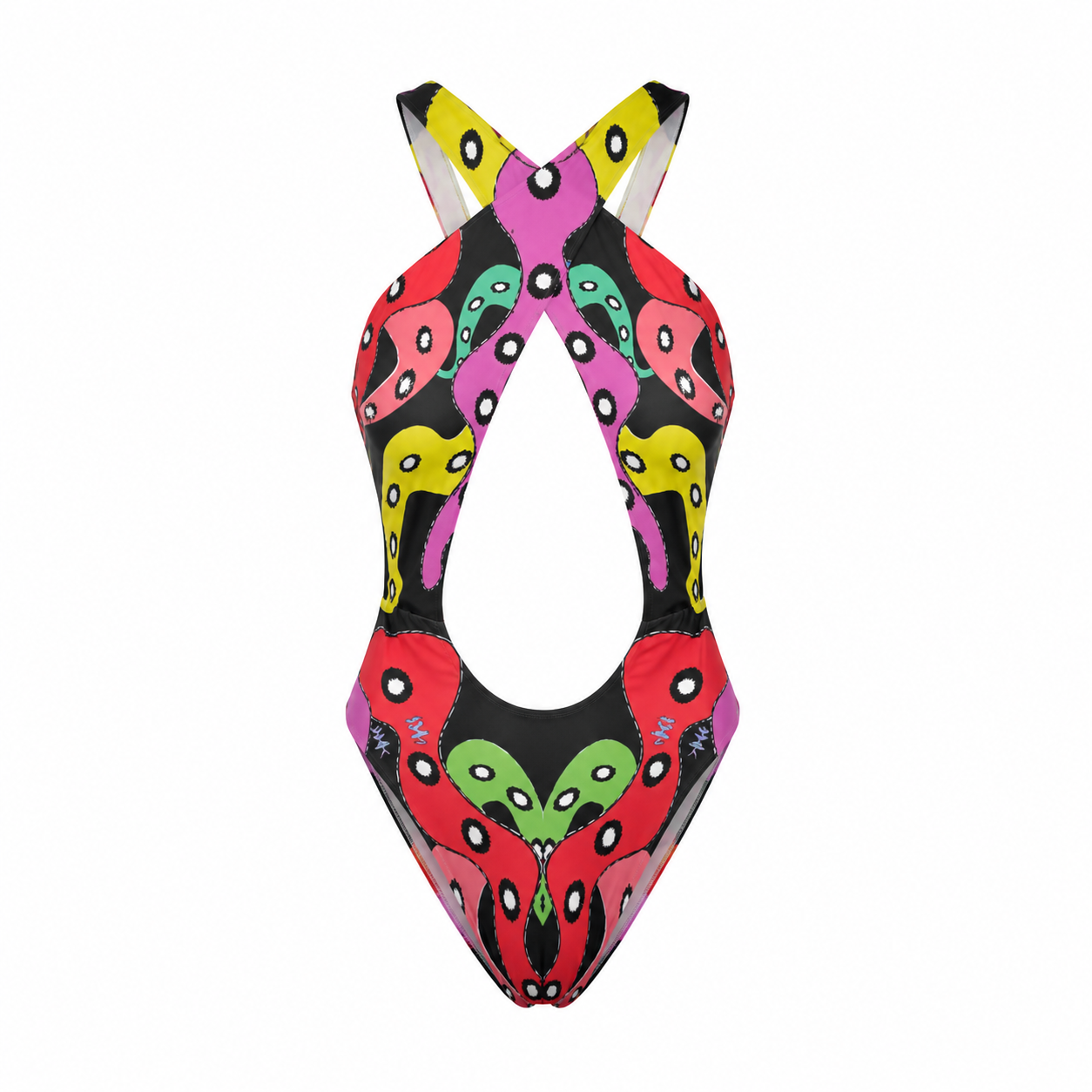 Octopus Women's Sexy Hollowed-Out One-Piece Bodysuit- Swimsuit
