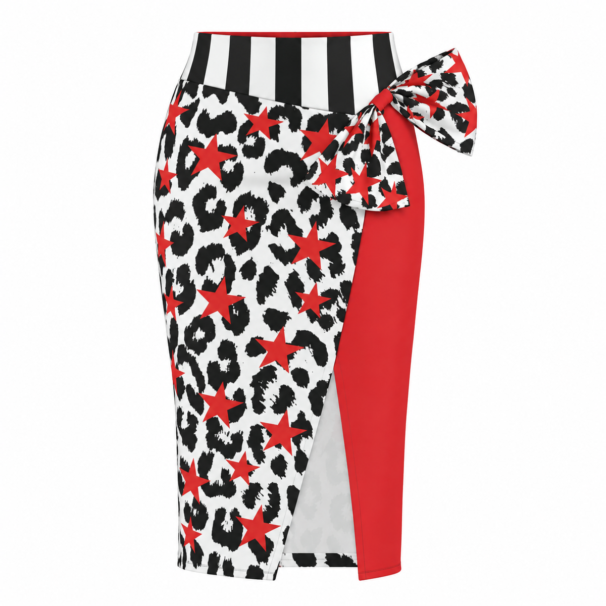 Ravella Front Slit Skirt with Side Bow