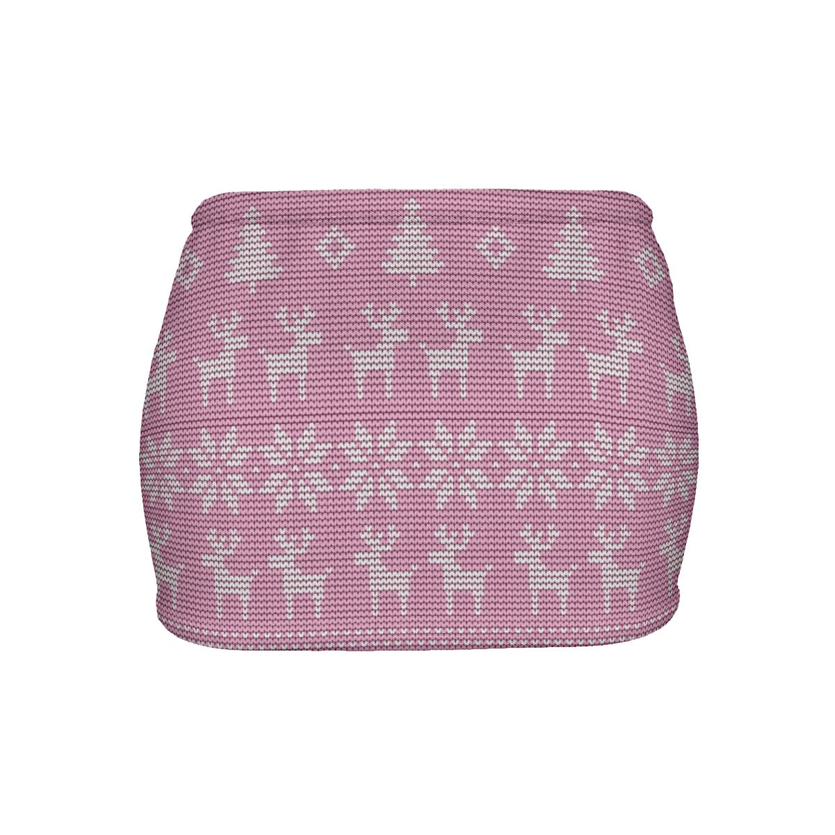 Pink patterned skirt on a white background