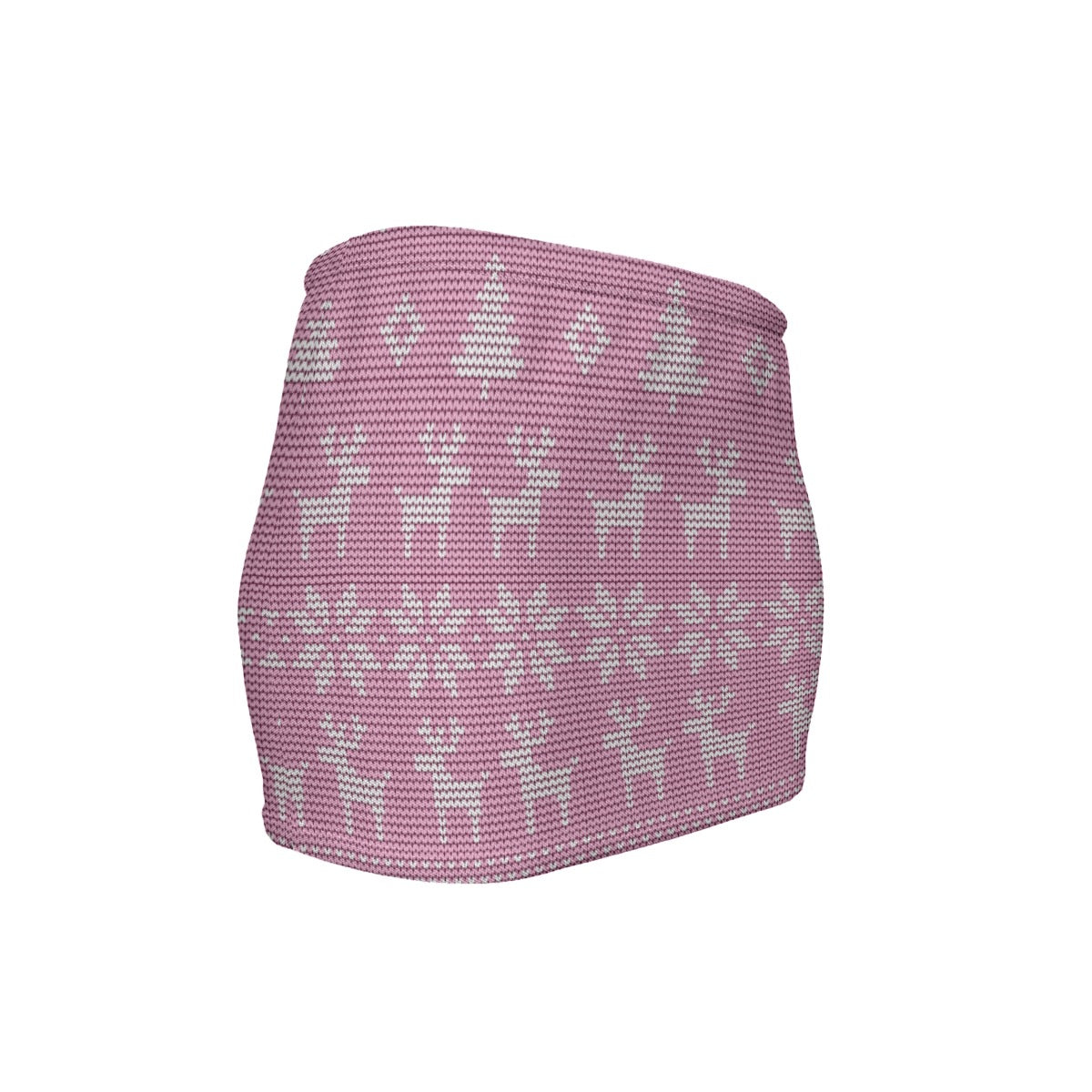 Pink patterned skirt on a white background