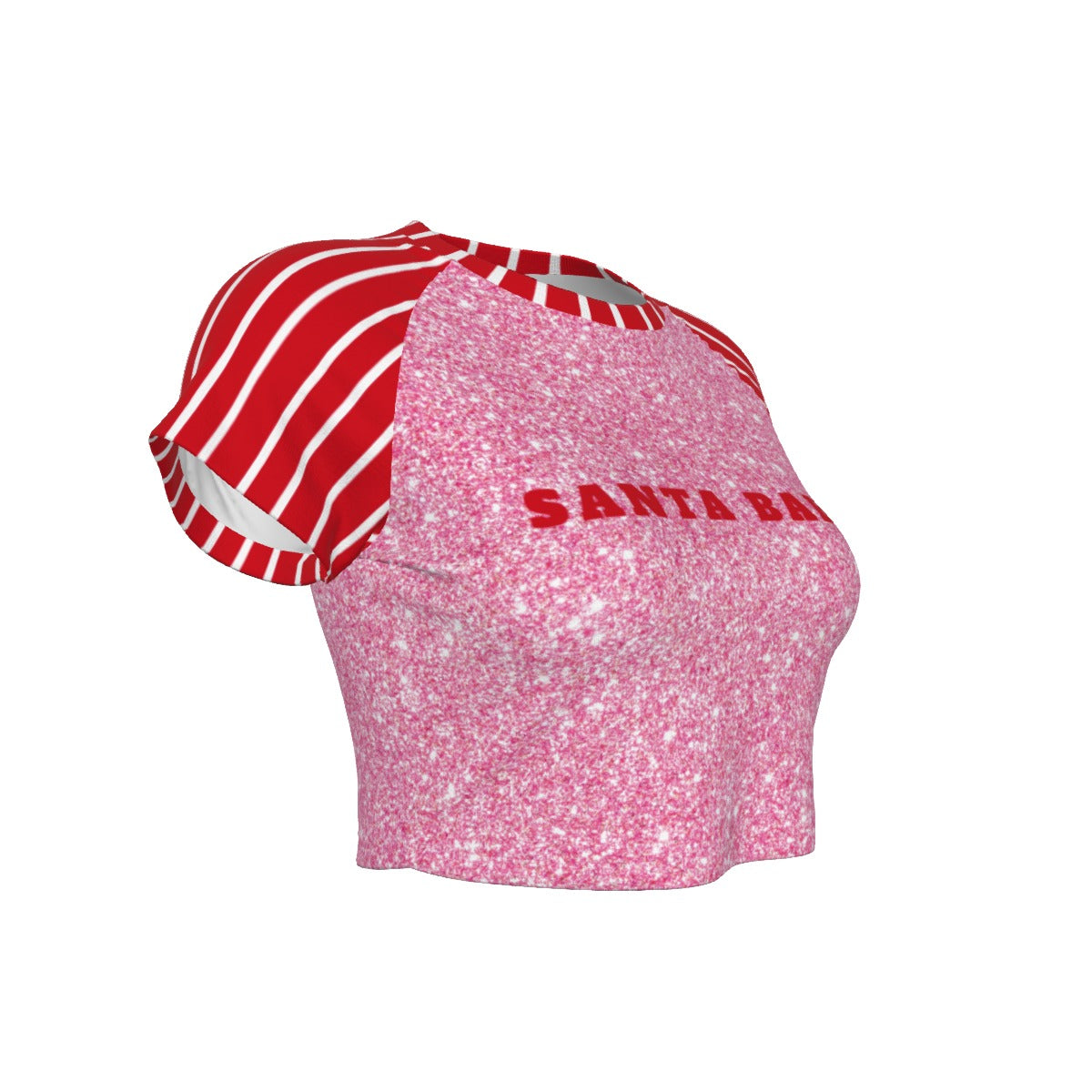 Santa Baby Women's Raglan Cropped T-shirt & Slinky Micro Mini Skirt Set