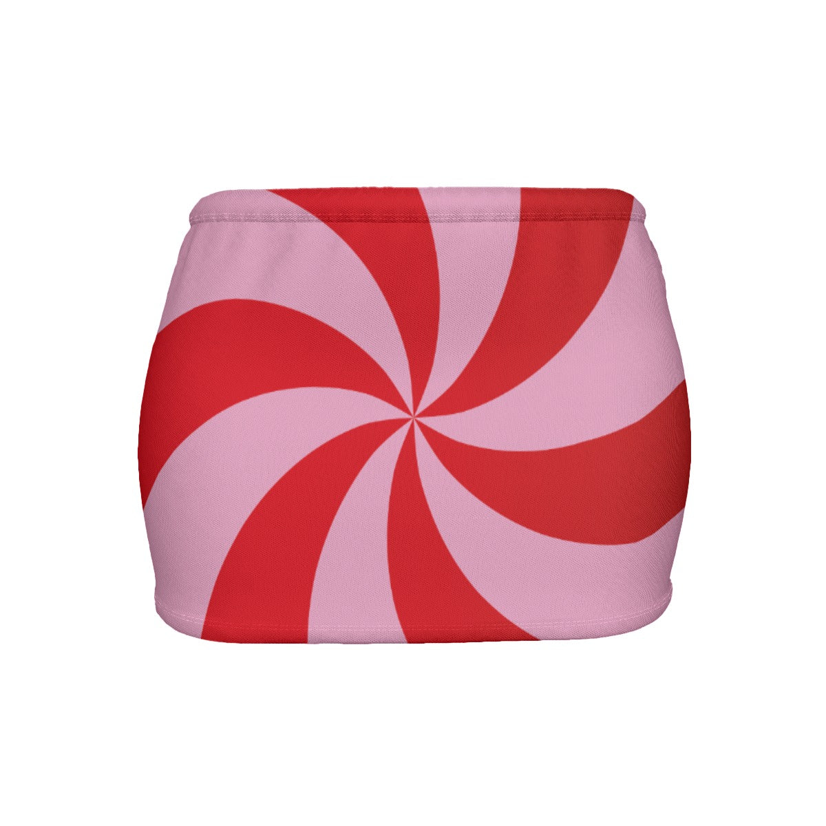 Red and pink striped skirt on a white background