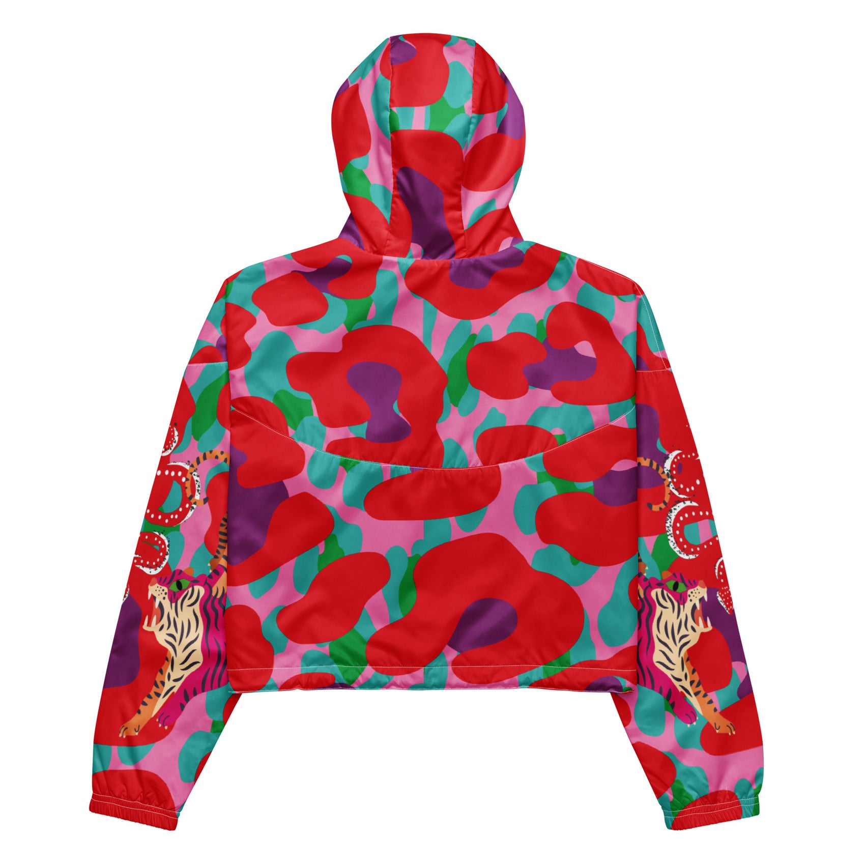 Colorful hoodie with abstract pattern on a white background
