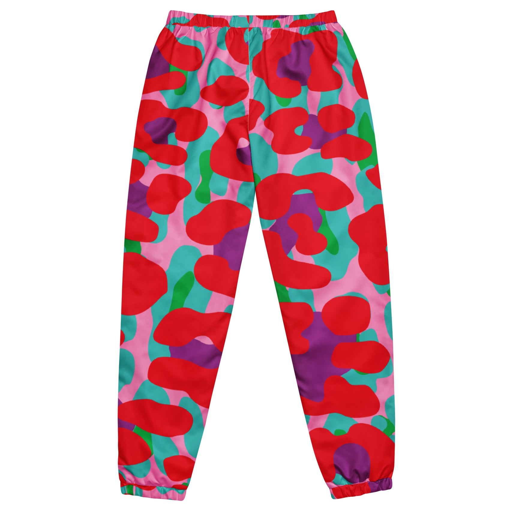 Colorful pants with abstract pattern on a white background