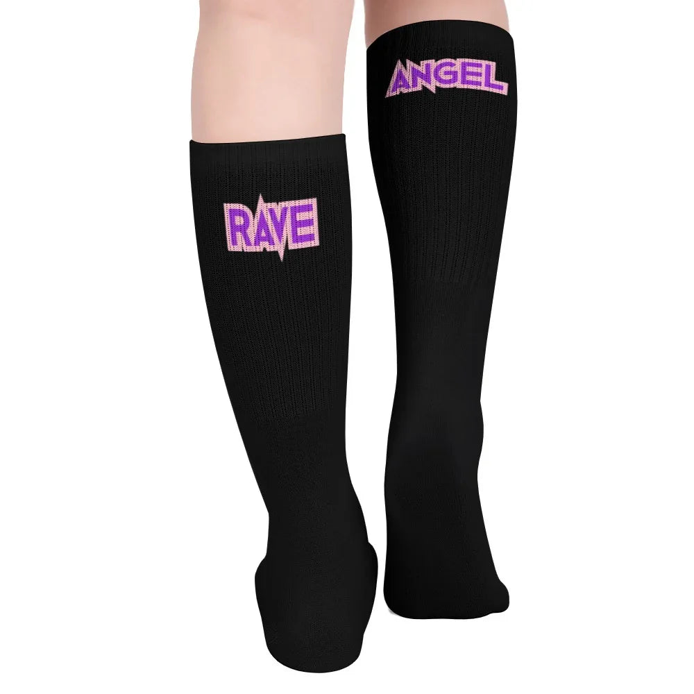 Rave Angel Unisex Breathable Stockings Black