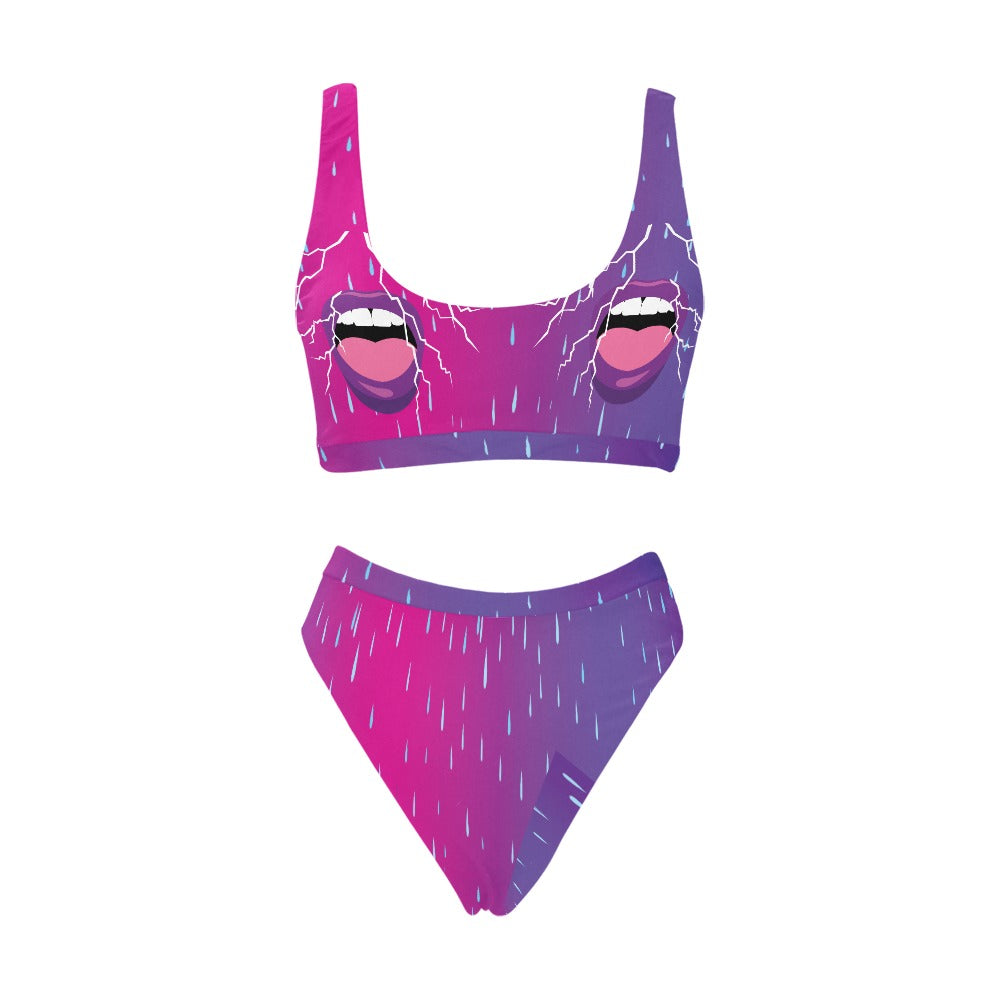 Chromatica Scream Sport Top & High-Waisted Suit