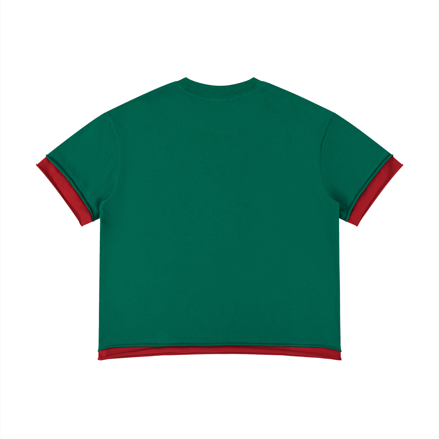 Circus Unisex Boxy Color Block T-Shirt- White