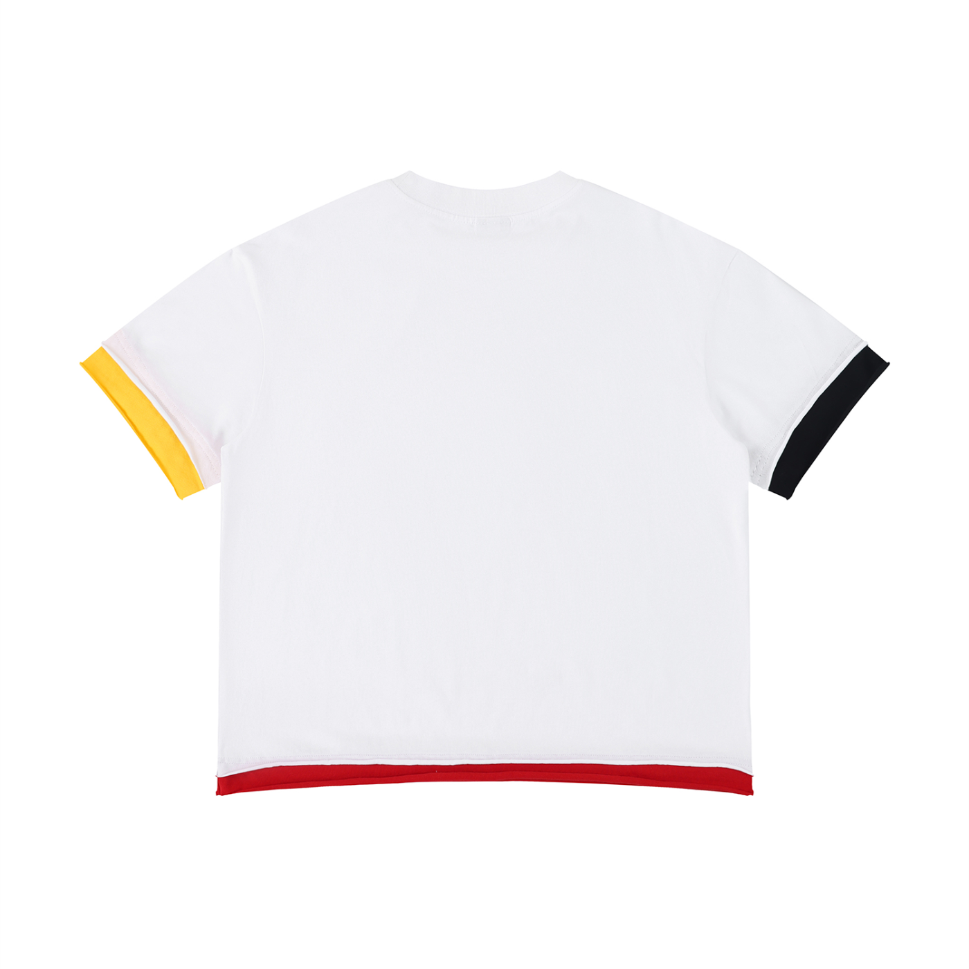 Circus Unisex Boxy Color Block T-Shirt- White