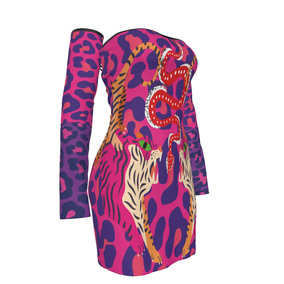 Tiger Balm Women's Off-shoulder Back Lace-up Dress