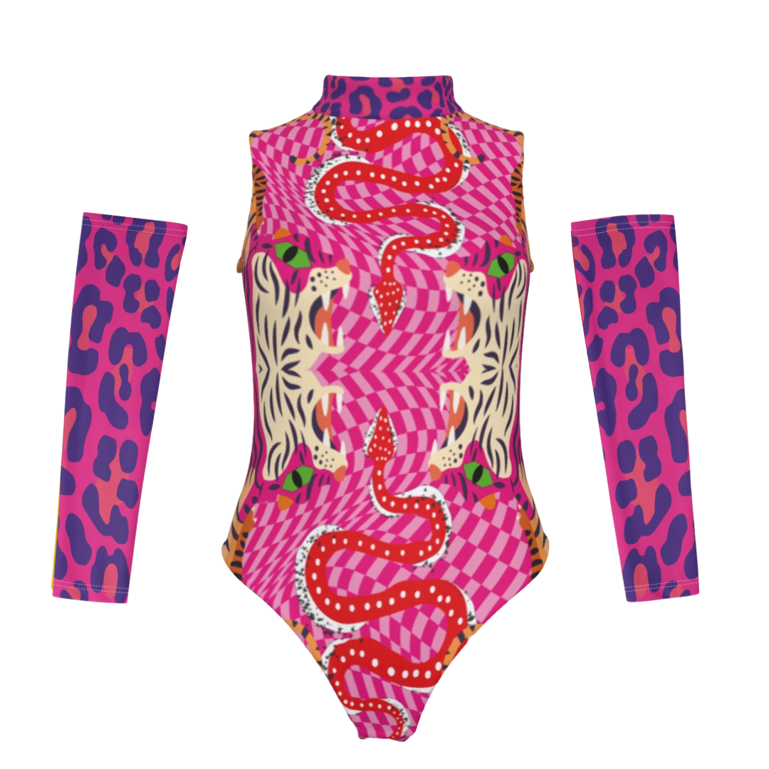 Tiger Balm Women's Sleeveless Bodysuit With Gloves