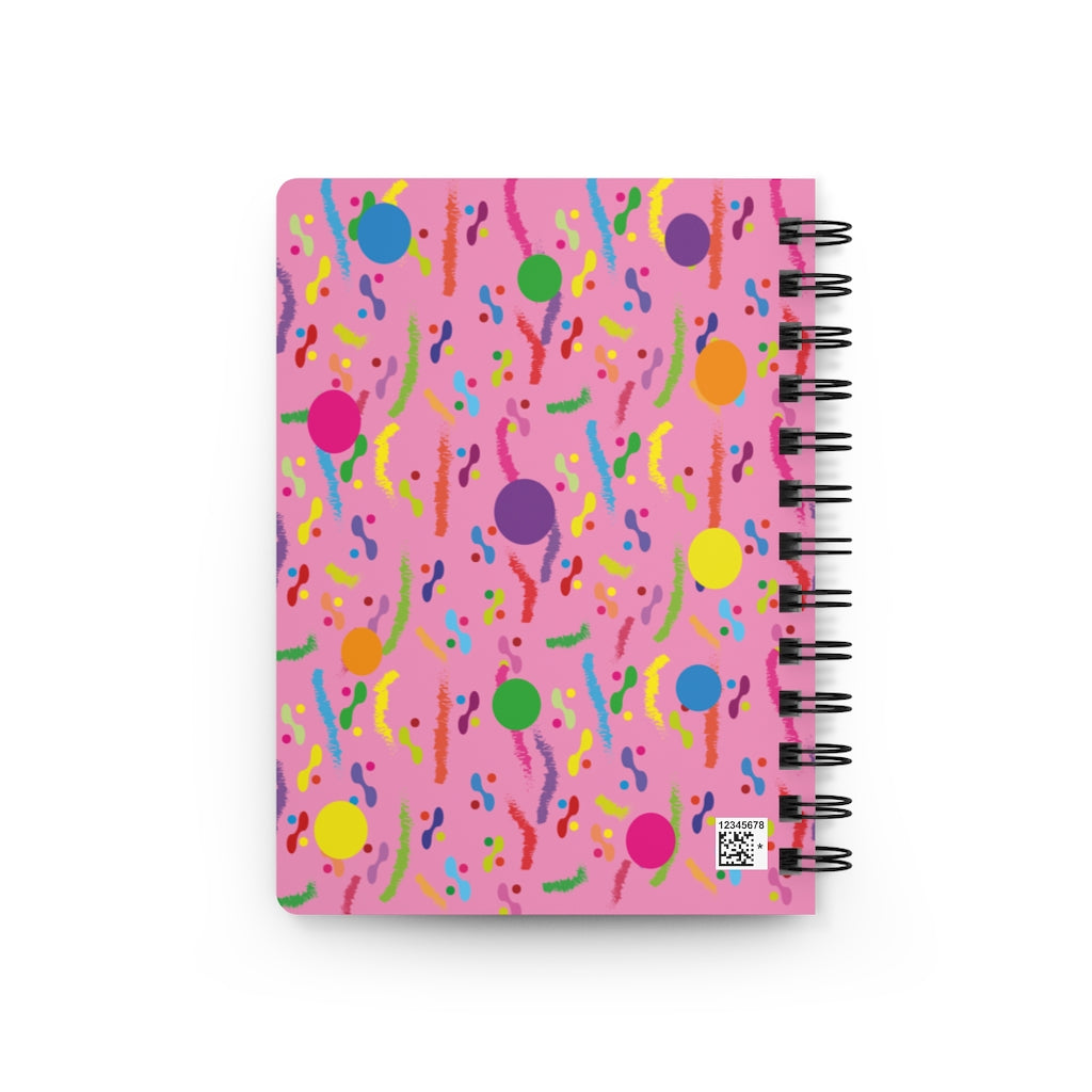 Happy Life Pink Spiral Bound Journal