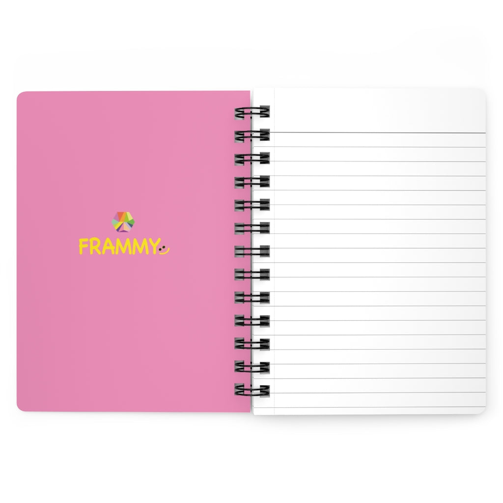 Happy Life Pink Spiral Bound Journal