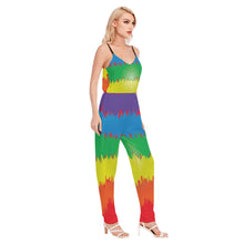 Load image into Gallery viewer, Rainbow Splash / V-neck Cami Jumpsuit
