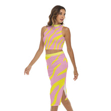 Load image into Gallery viewer, Stay Wild / Tank Top &amp; Split High Skirt Set
