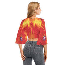 Load image into Gallery viewer, Dragon Fruit /  Ruffled Cropped T-shirt
