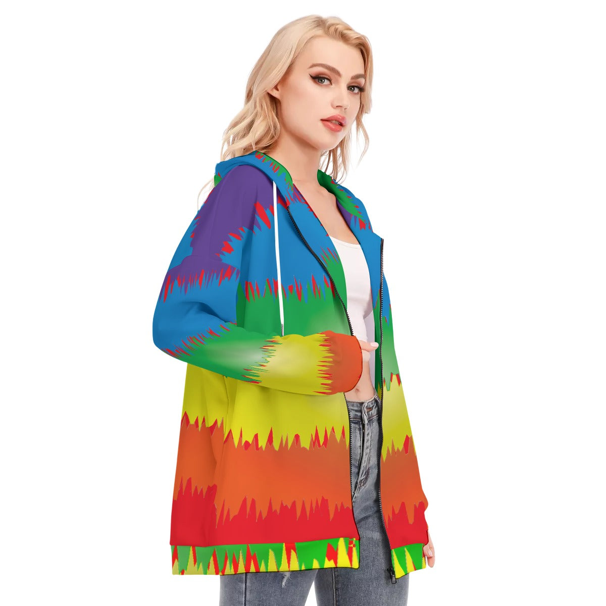 Rainbow Splash / Long Hoodie