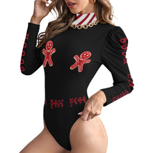 Load image into Gallery viewer, Rave Black Bodysuit for Christmas

