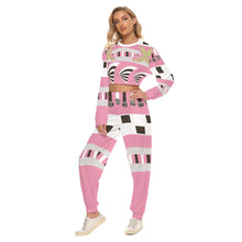 Load image into Gallery viewer, Pink Racer / Crop Sweatshirt Suit
