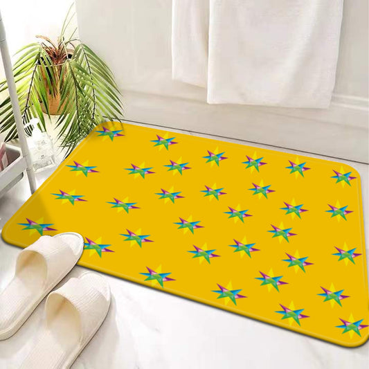 Star Yellow Door Mat