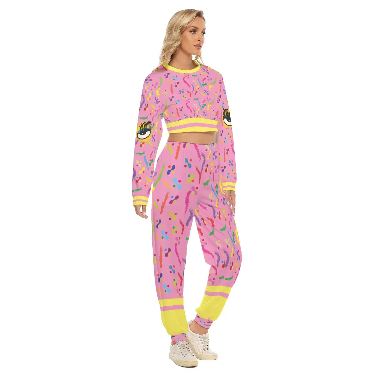 Moody Pink / Crop Sweatshirt Suit