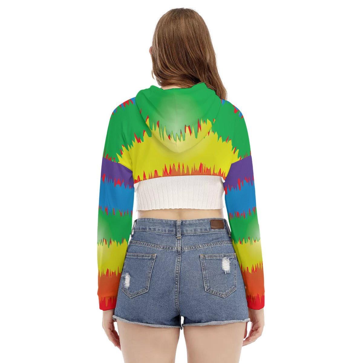 Rainbow Splash / Smock Short Hoodie