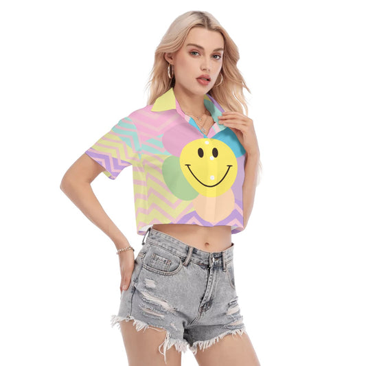 Pastel Smile /  Cropped Blouse