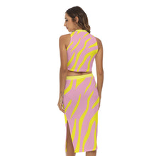 Load image into Gallery viewer, Stay Wild / Tank Top &amp; Split High Skirt Set
