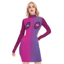 Load image into Gallery viewer, Chromium /  Waist Hollow Hip Dress
