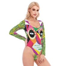 Load image into Gallery viewer, Mix Eye /  O-neck Long Sleeve Bodysuit
