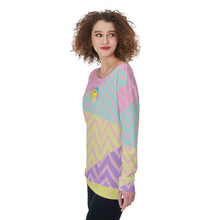 Load image into Gallery viewer, Pastel Smile /  Off-Shoulder Sweatshirt
