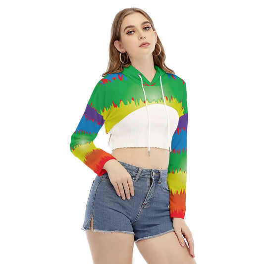 Rainbow Splash / Smock Short Hoodie