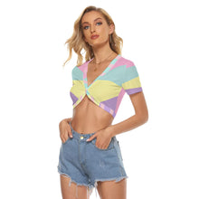 Load image into Gallery viewer, Pastel Love /  Knotted Crop Top
