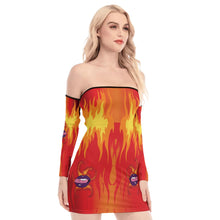 Load image into Gallery viewer, Dragon Fruit / Off-shoulder Back Lace-up Dress
