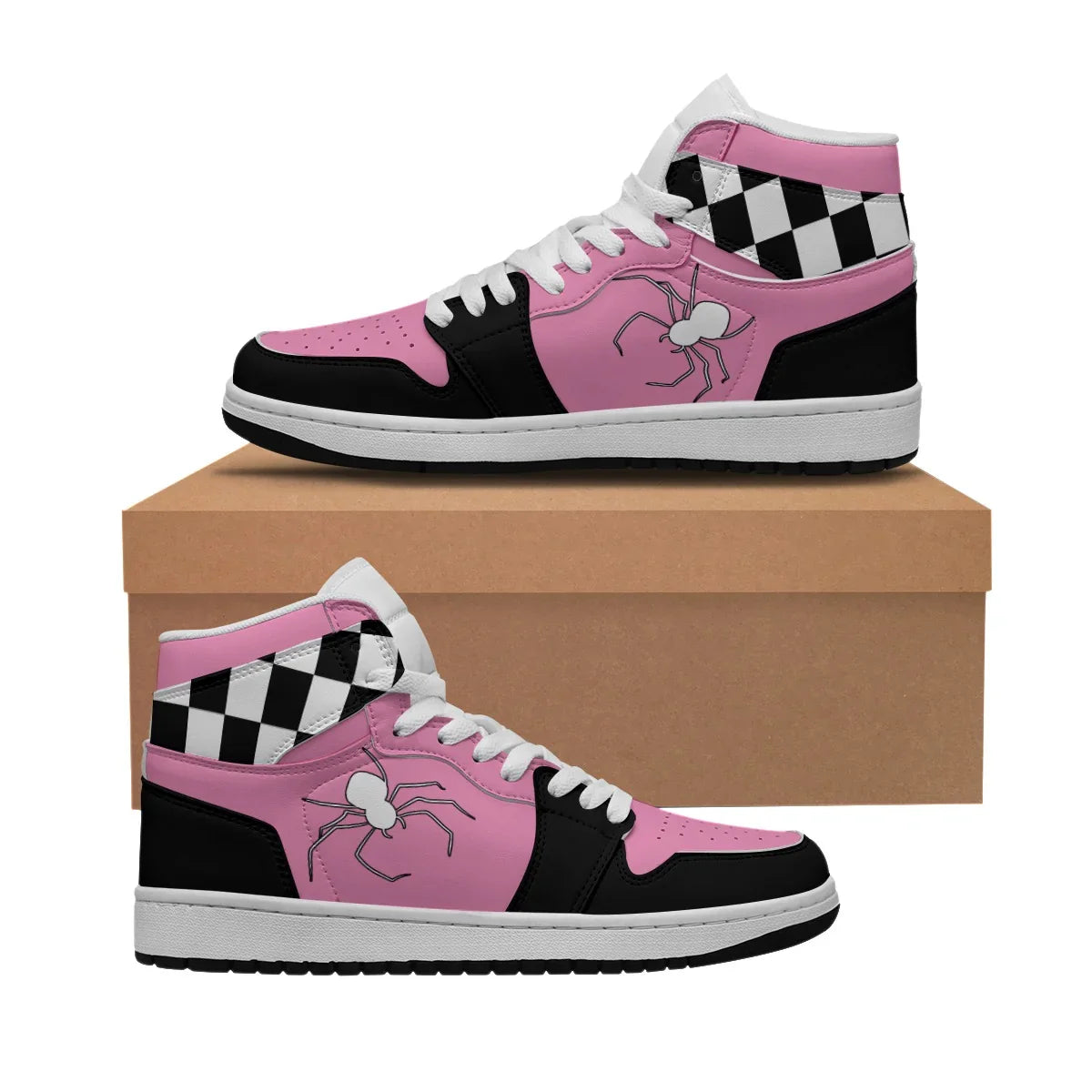 Halloween Pink  Women's Leather Stitching Shoes