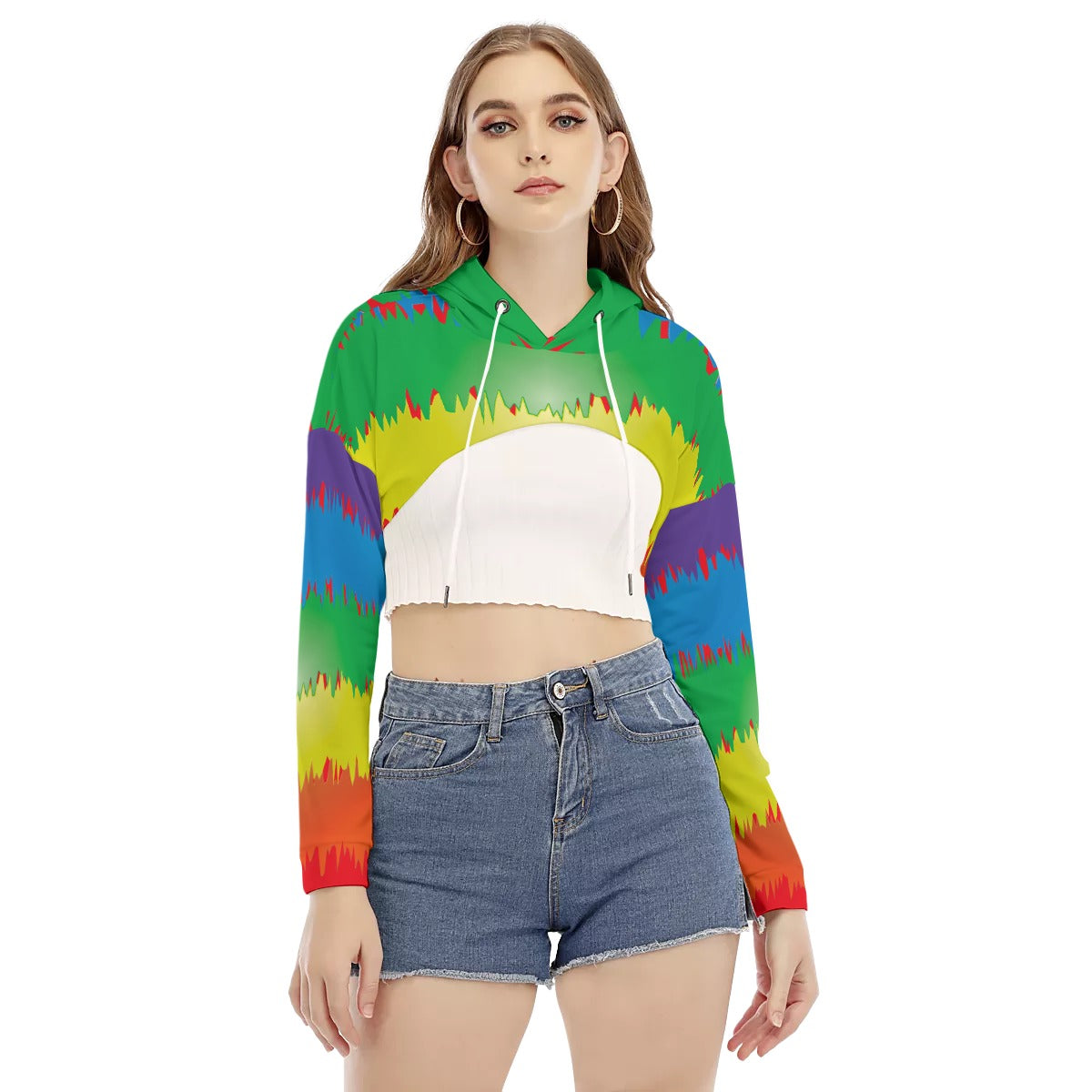 Rainbow Splash / Smock Short Hoodie