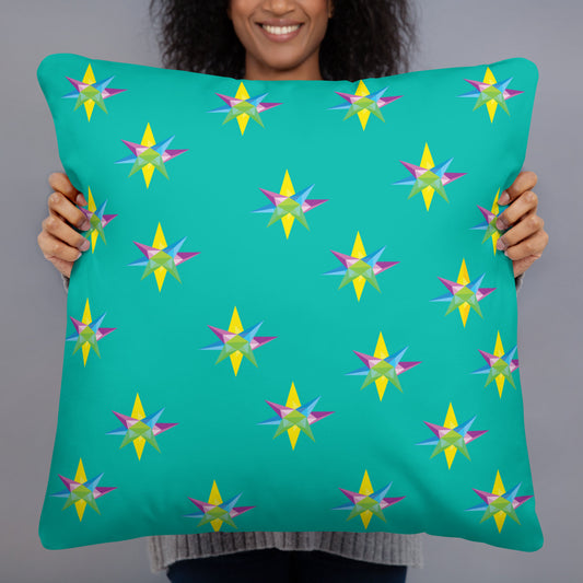 Star Green Couch Pillowcase