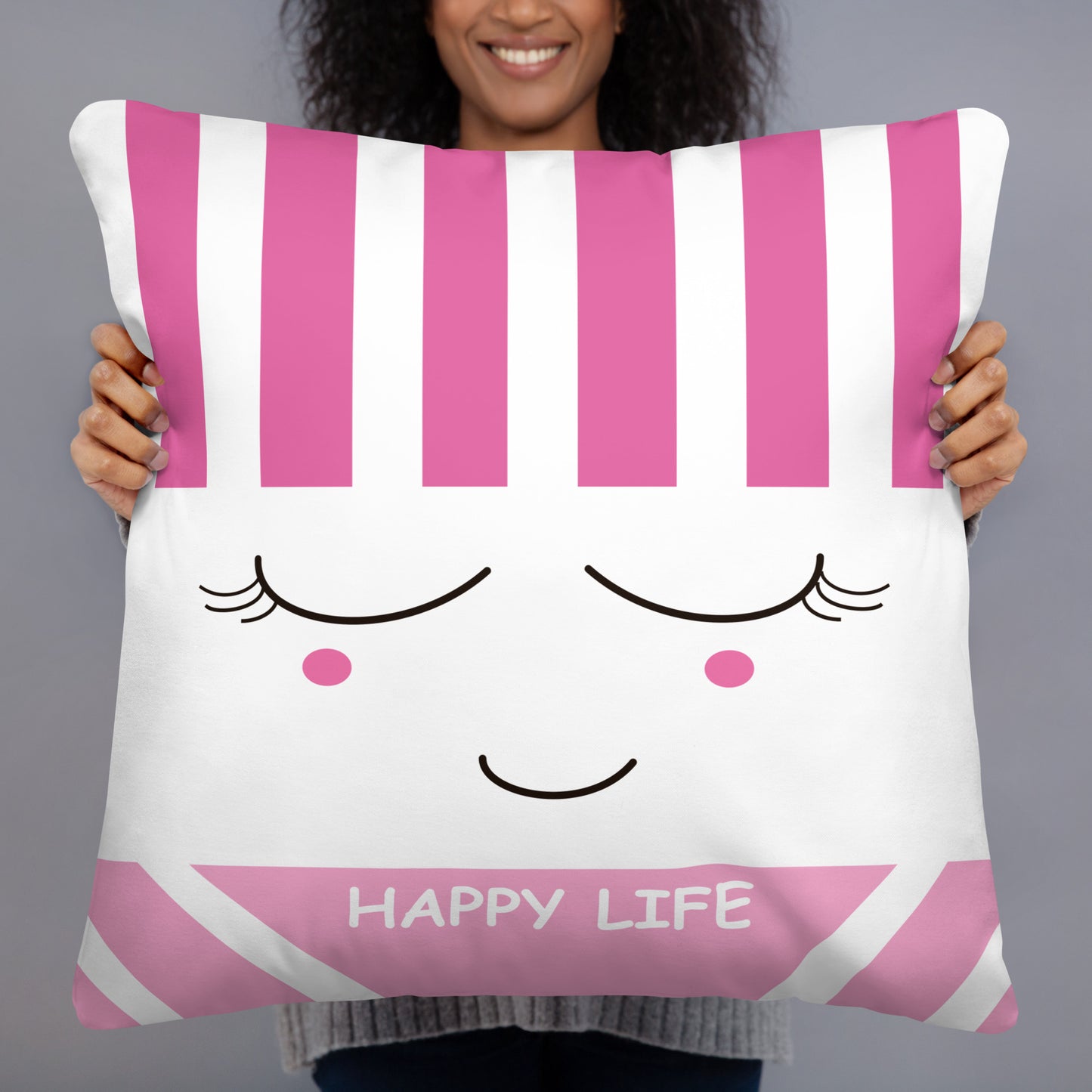 Happy Life Couch Pillowcase