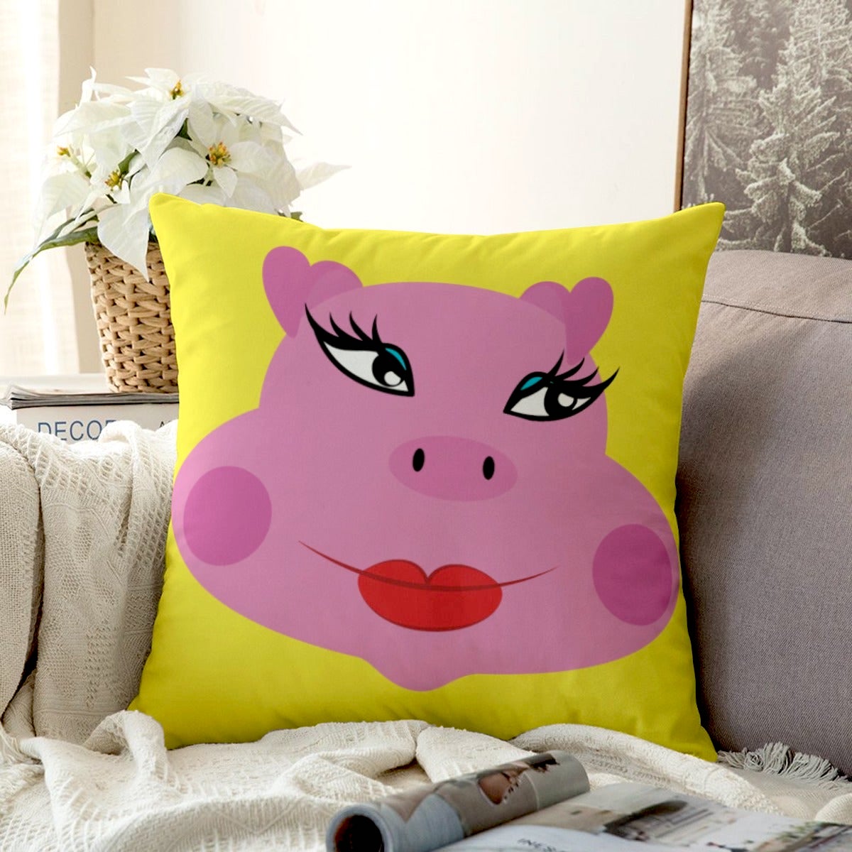 Piggy Couch Pillowcase